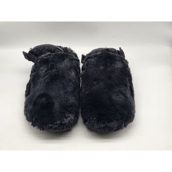 Nike Calm Mule SE Women Faux Fur Comfy Black Slides FZ3119 001 Size 8 - Picture 2 of 9
